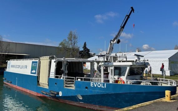 Evoli, bateau à propulsion électrique a été inauguré au Port Edouard Herriot
